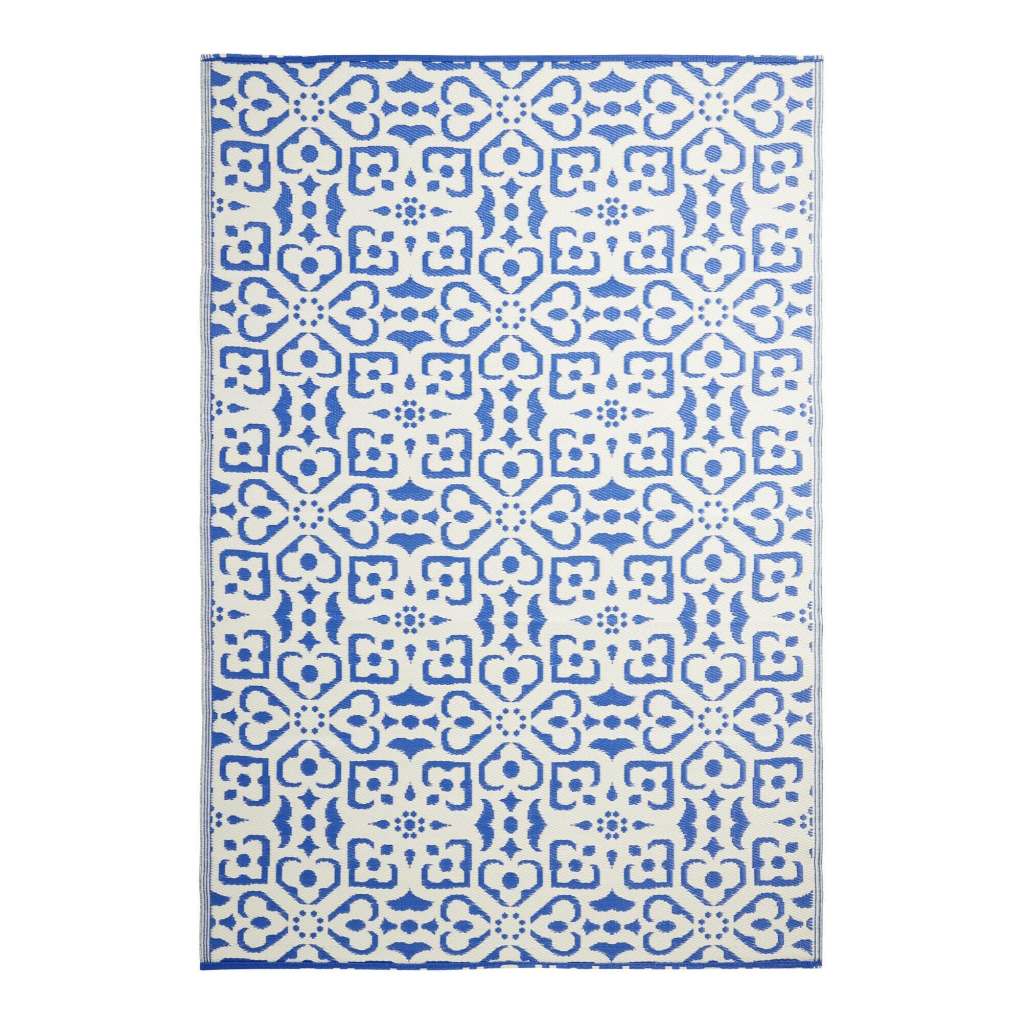 World Market Rio Blue Sorrento Reversible 6' x 9' Floor Mat, photo 4