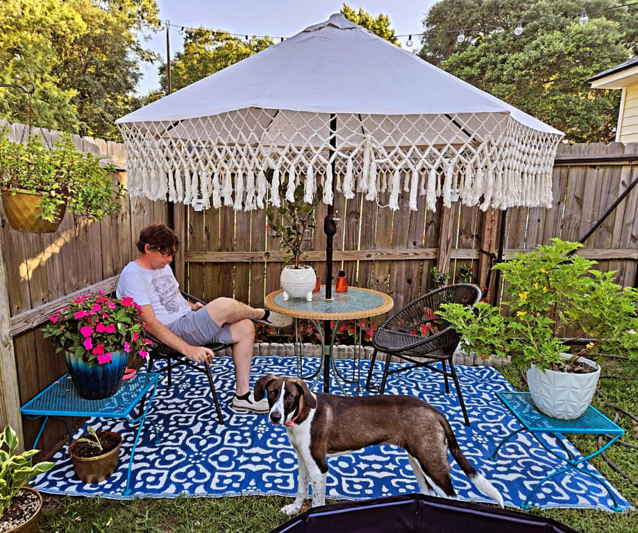 World Market Rio Blue Sorrento Reversible 6' x 9' Floor Mat